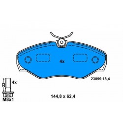 Brake pads NISSAN Primastar, OPEL Vivaro, RENAULT Trafic front