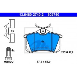 Zavorne ploščice CITROEN C3, C4, DS3, RENAULT Clio IV, Fluence, Megane III, Scenic III, PEUGEOT 207, 208, 308, 20088