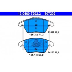 Zavorne ploščice CITROEN C4 I, C4 Coupe, PEUGEOT 207, 208, 308, 3008, RCZ prednje