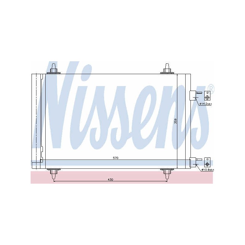 Condenser air conditioning CITROEN Berlingo, C4, PEUGEOT 307, 308