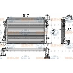 Ladeluftkühler AUDI A3, SEAT Altea, ŠKODA Superb, VW Golf 5 1.9TDi