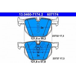 Disk pločice BMW 5 |E60, E61|, 6 |E63, E64| stražnje