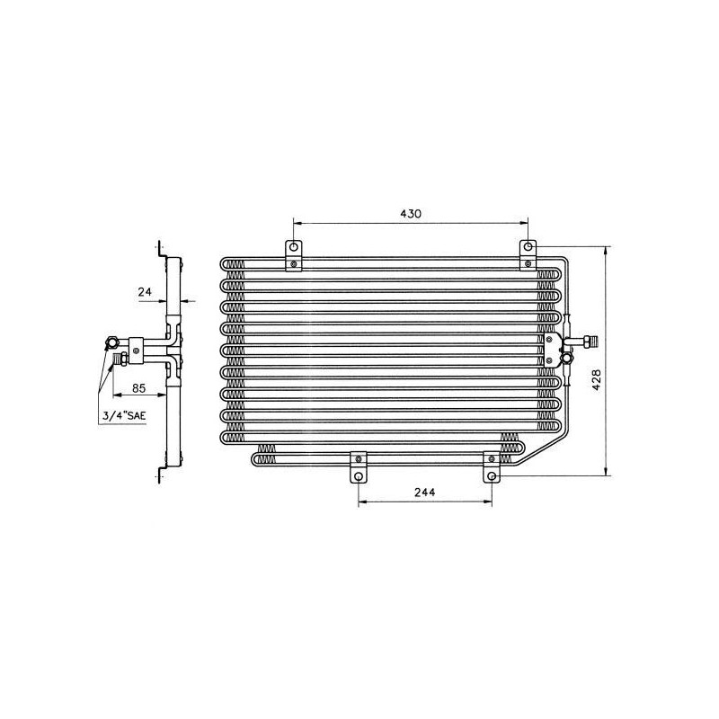 Condenser air conditioning ALFA GTV, Spider