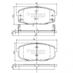 Brake pads HYUNDAI i30, KIA Carens, Ceed front