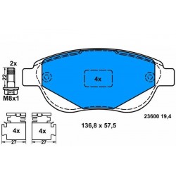 Disk pločice CITROEN C3, C4, PEUGEOT 207, 307, 1007 prednje